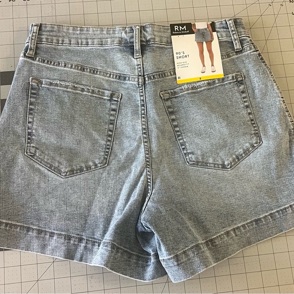 Womens Rebecca Minkoff 90s Short High Rise Relaxed Fit 5" Inseam Blue 8 NWT - Picture 11 of 11